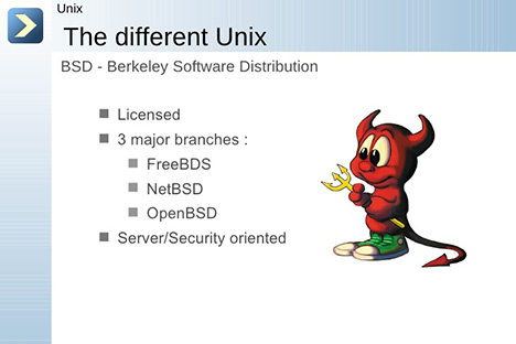 Graphic listing things about UNIX